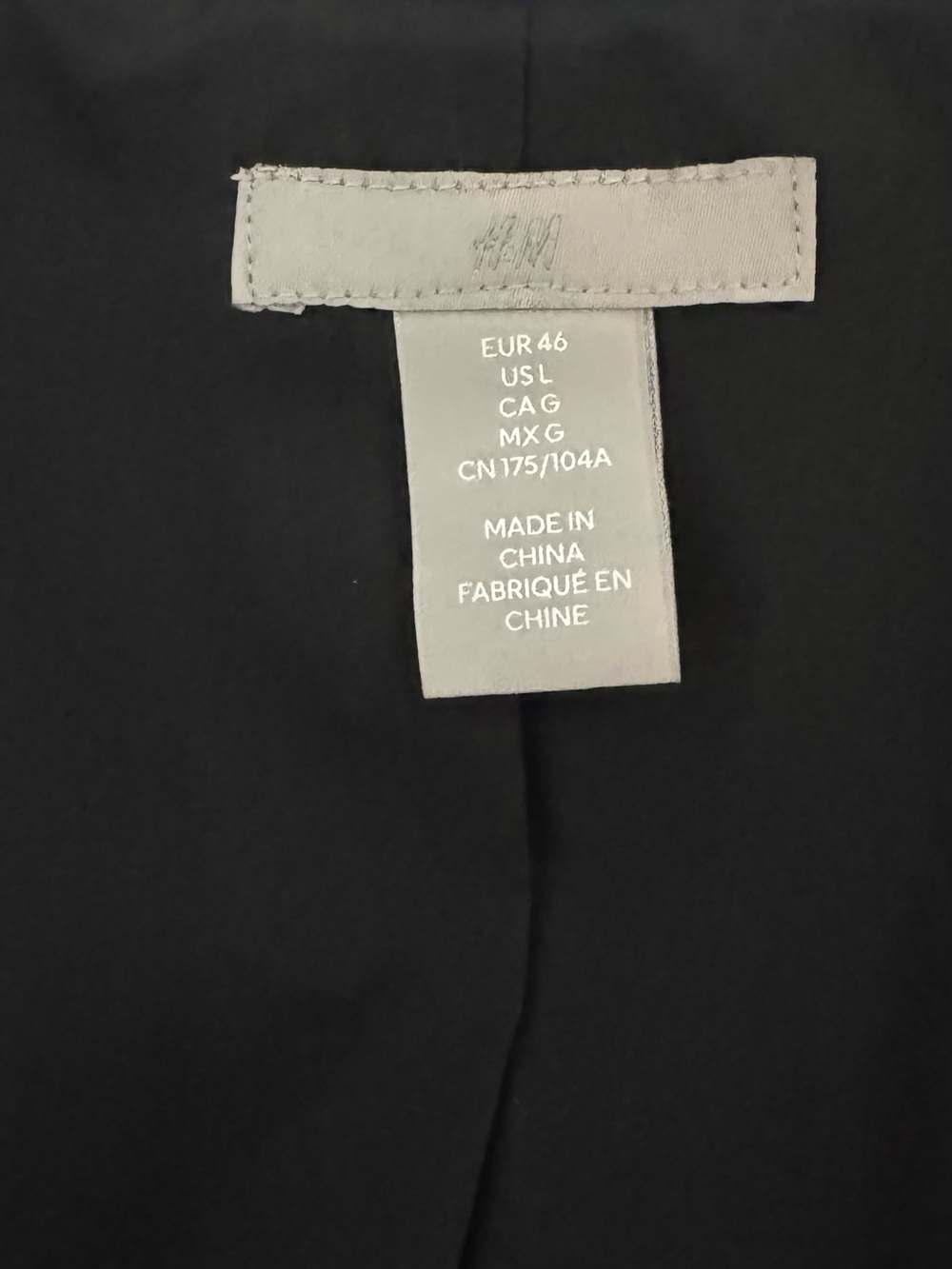 H&M Black Vest with Gray Tag